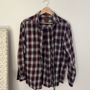 Maroon/White Flannel